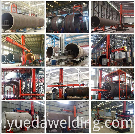 Yueda PLC control column boom seams submerge arc automatic pipe welding machine